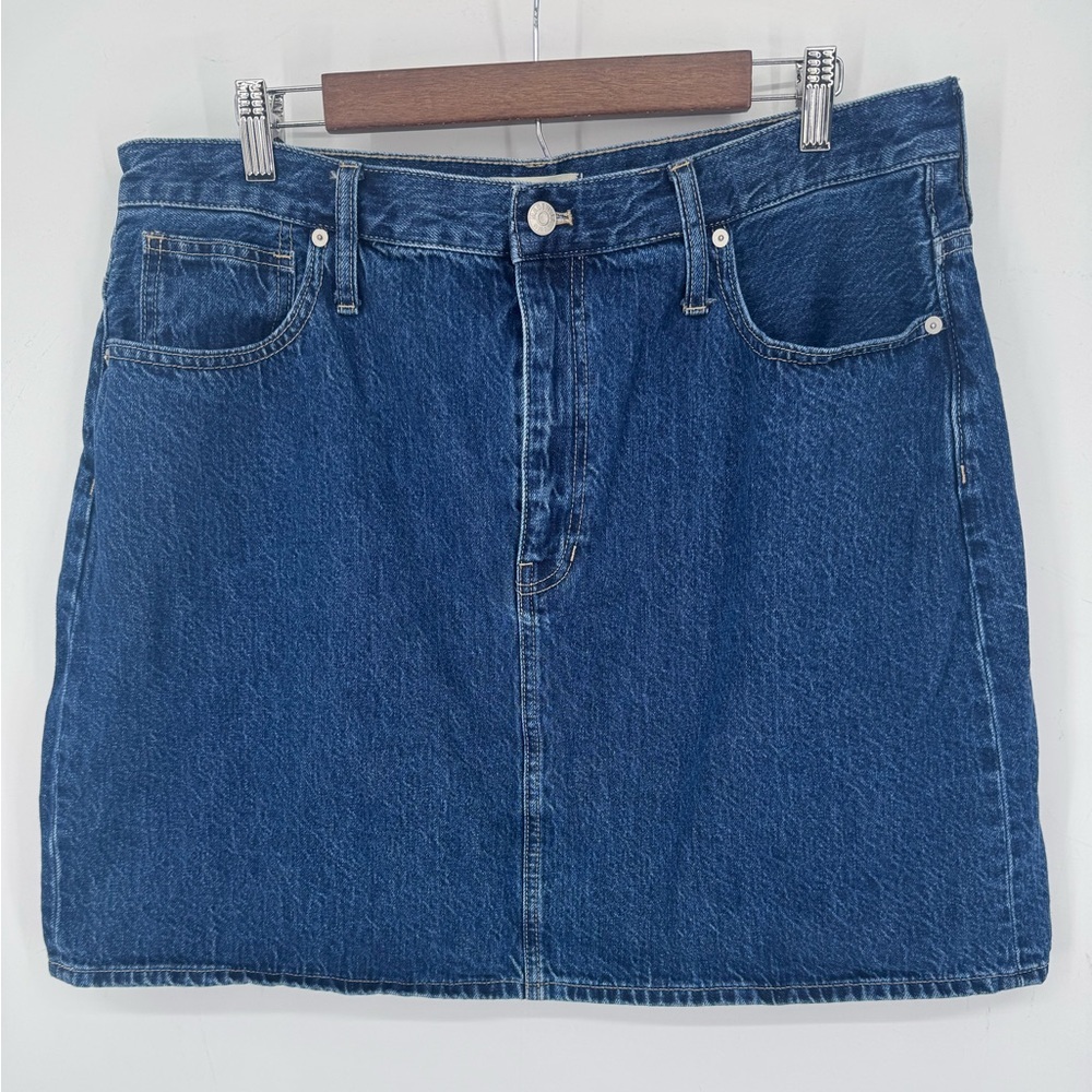 Madewell Women's Classic Rigid Denim A-Line Mini Skirt Size 33